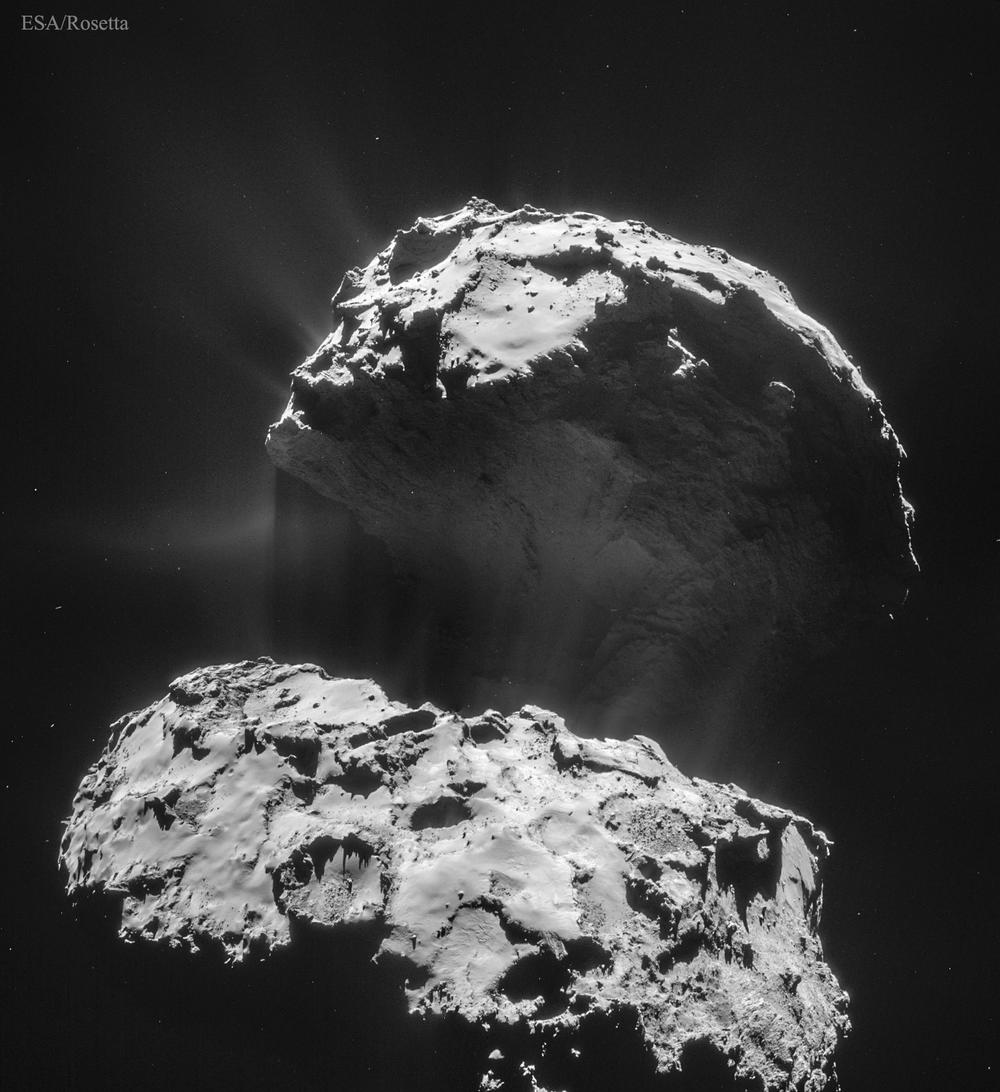 Комета 67P с космического аппарата Розетта